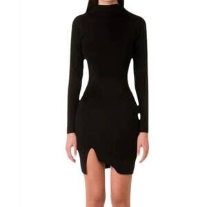 NEW MOTHER OF ALL helen knit dress in black